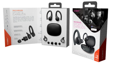 True Wireless Sports Earbuds, Black, COBY-CETW572B
