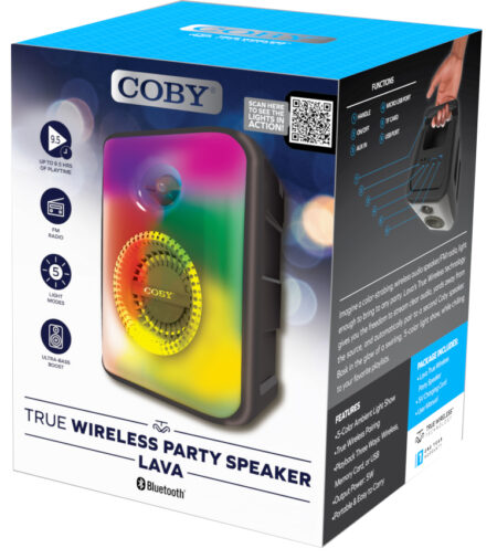 True Wireless Speaker, Lava, COBY-CPA891BK
