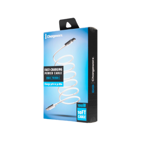 Chargeworx - 100W USB-C to USB-C fast-charging cable